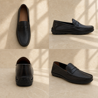 Mocassins en cuir véritable à motif serpent pour hommes, chaussures de conduite souples, légers, respirants, antidérapants, de luxe, RADOLFA