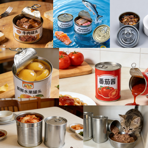 Lata de Metal Vacía de Grado Alimenticio con Tapa para Mariscos, Sardinas, Atún - Product Image 2