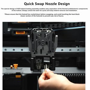 Ensemble de tête d'impression H2D H2S H2C P2S, <span class=keywords><strong>buse</strong></span> en acier trempé de 0,4/0,6/0,8 mm, remplacement de la tête pour <span class=keywords><strong>imprimante</strong></span> <span class=keywords><strong>3D</strong></span> Bambu Lab H2 / P2S - Product Image 6