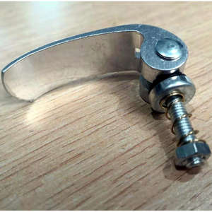 Palanca de liberación rápida de aluminio para tija de sillín de bicicleta, mecanismo de resorte para manillar ancho, ajuste universal, acabado plateado - Product Image 1