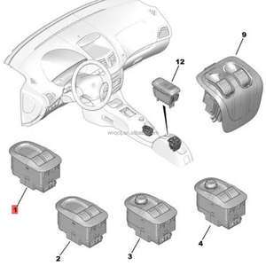 Commutateur de commande de fenêtre Oem de haute qualité Plug-Play sans tracas résistant aux intempéries 206 interrupteur de lève-vitre électrique - Product Image 2
