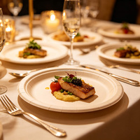 Assiettes en papier fantaisie de qualité supérieure pour mariages, banquets, célébrations et traiteurs haut de gamme