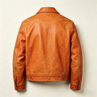 Blouson de moto en cuir vieilli OEM, blouson bomber de course, blouson universitaire pour homme, manteau de motard, vêtement d'extérieur coupe-vent et chaud pour l'hiver