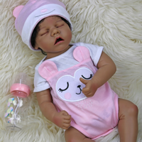 Zwillings-Reborn-Babypuppen 46cm 18 Zoll Afroamerikanische Realistische Neugeborenen-Puppe für Tröstung und Pflege als Geschenk