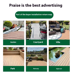 Gỗ nhựa composite sàn ngoài trời sân vườn 3D dập nổi hạt gỗ thế hệ thứ hai co-đùn <span class=keywords><strong>WPC</strong></span> decking - Product Image 6