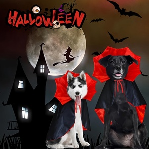 Halloween Haustier Vampir Cape Stand Kragen Katze Hund Umhang Magic Witch Kostüm Party Outfit Winter Polyester Hot Item - Product Image 2