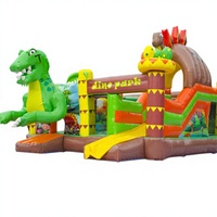 Château Gonflable Commercial Extérieur Écologique en PVC 5m*5.5m avec Arche et Filet de Sécurité