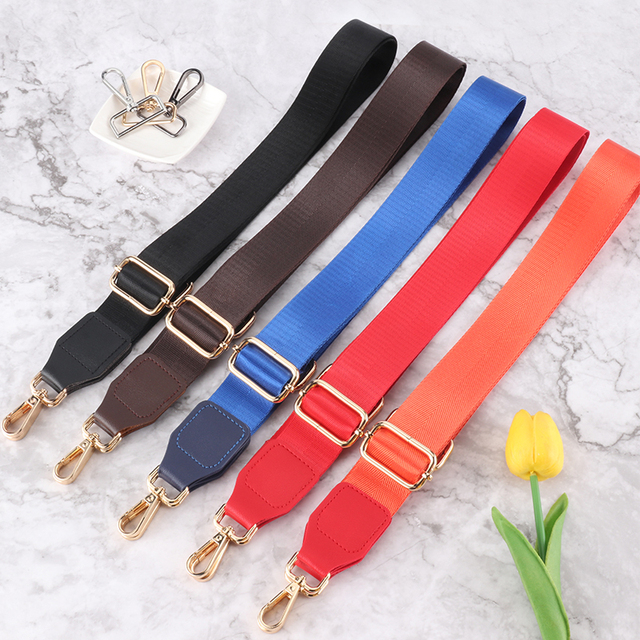 Solid Color Leather Bag Strap Replaceable Wide Handbag Strap Crossbody Bag Accessories Adjustable Bag Strap