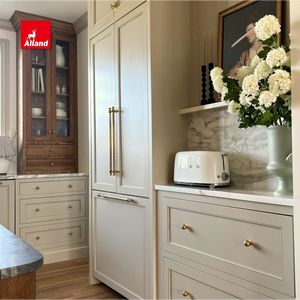 צבע דובדבן/אגוז/מייפל/אגוז/מייפל/אלון ארונות שיקר אלון עם דלתות מסגרת מוטת עבור וילות בתי יוקרה - Product Image 4