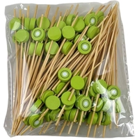 Kiwi Vert Design Bambou Apéritif Brochette Bâton De Fruits Sandwich Dessert Pick 100pcs Pack