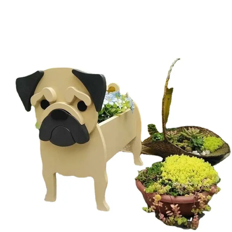 50 Styles Pvc Succulent Pet Dog Planter Shape Head Plant Indoor Animal Macetas Corgi Flower Pot