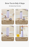 En stock – Gobelet isotherme en acier inoxydable de 15 oz et 20 oz, sans BPA, anti-fuite, avec infuseur à thé et couvercle à poignée, idéal pour le camping
