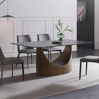 Base de table en acier métallique industriel au design distinctif pour table à manger
