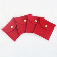 Vente en gros 8x8 cm sac d'emballage de bijoux pochette de bijoux en velours sac de pochette en velours pour l'emballage et l'affichage de bijoux