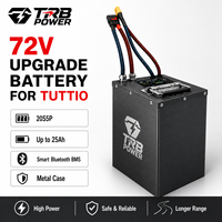 Batterie lithium haute puissance OEM 72V 25Ah pour moto tout-terrain électrique TUTTIO Soleil01, pack amélioré 20S5P avec BMS Bluetooth intelligent et boîtier métallique