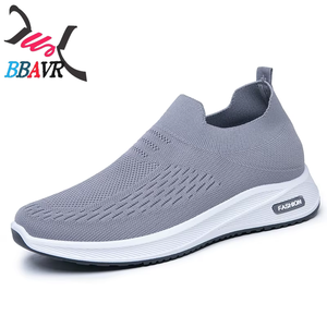 Mocassins tendance en toile respirante pour hommes, collection été/automne 2025 – Confortables à enfiler avec maille et tricot – Vente flash directe usine - Product Image 5