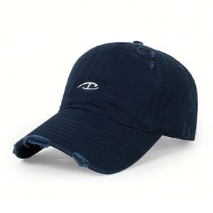 หมวกเบสบอลสไตล์วินเทจสำหรับผู้ชายหมวกเบสบอลแบบไม่มีโครงสร้างมี6แผงพร้อมโลโก้ - Product Image 4