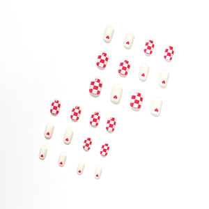 TSZS - Juego de 24 <span class=keywords><strong>Uñas</strong></span> Postizas <span class=keywords><strong>Cortas</strong></span> <span class=keywords><strong>Cuadradas</strong></span> de Moda, <span class=keywords><strong>Uñas</strong></span> Postizas de ABS de Cobertura Completa para Uso Diario - Product Image 5