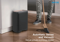 Balai aspirateur sans contact à capteur automatique - Grande capacité de 6 L pour salon, poils d'animaux et cuisine |   Nettoyage sans sac