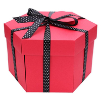 Hexagon Surprise Explosion Box pour les produits d'emballage cadeau de fête d'anniversaire de mariage de la Saint-Valentin