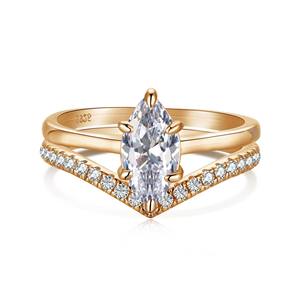 UMジュエリー卸売 スターリングシルバー プリンセスカットダイヤモンド クラシック ネットレッド フレッシュジェムストーンリング 結婚式 婚約ギフト パーティー用 - Product Image 5