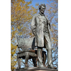 Escultura Metálica Conmemorativa Personalizada de Gran Tamaño para Exteriores, <span class=keywords><strong>Estatua</strong></span> de Abraham <span class=keywords><strong>Lincoln</strong></span> de Latón y Bronce para Parque - Product Image 1