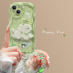 Support de poignet transparent Summer Fresh Bear Stand pour iPhone 16 Pro, nouveau design TPU Bumper Fashional Cover pour iPhone 16 - Product Image 5