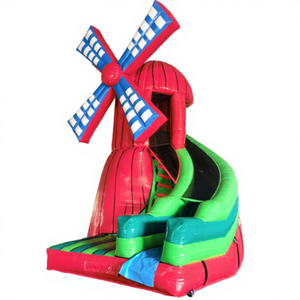 Castillo inflable comercial para niños, tobogán rojo grande con forma de granja para fiestas y eventos al aire libre - Product Image 1