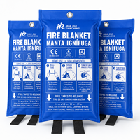 Couverture anti-feu en fibre de verre à libération rapide pour usage domestique et en cuisine (incendie de graisse), avec pochette murale, vente en gros, OEM