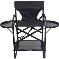 Chaise de directeur pliable en aluminium, portable et améliorée, pour maquilleurs, salons de beauté et salons de coiffure, hauteur réglable, vente en gros