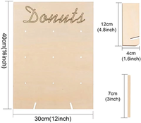Tailai Holz-Donut-Wandständer Präsentationsbrett für Hochzeits- und Partydekoration DIY Donut-Ständer Brett Kuchen-Dekorationszubehör
