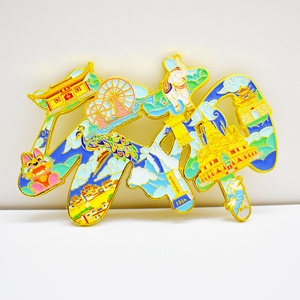 Imán de nevera de aleación personalizado con diseño de dibujos animados 2D 3D, ecológico, troquelado, chapado, regalo promocional para turistas y ciudades - Product Image 3