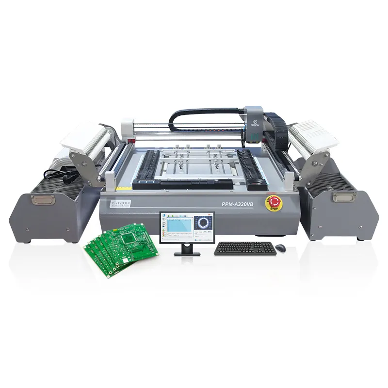 ITECH automatico LED Pcb fare macchina da scrivania Smt Pick e posto macchina Chip Mounter con 4 fotocamera per Smd Pcb assemblare linea