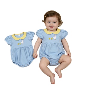 RTS Boutique - Ropa para Bebés Niñas con Estampado de Flores, Patos y Gansos, Bonitos Lazos, Mono de Burbuja para Niñas Pequeñas, Venta al por Mayor, Body Casual para Recién Nacidos - Product Image 1