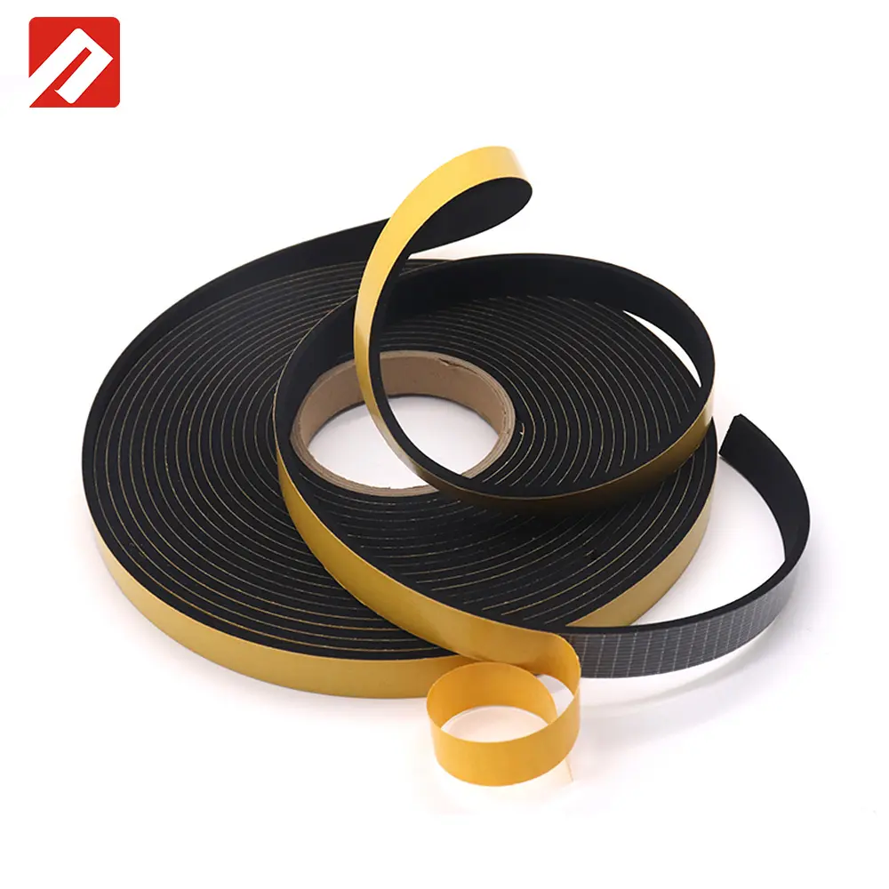 Epdm Yellow Self Adhesive Tape Closed Cell Epdm Adhesive All kinds thickness economical fiber mesh glue epdm foam tape