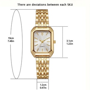 Nouvelle montre carrée à quartz pour étudiante, montre en alliage légère et luxueuse pour femme, bracelet en acier, montre simple et tendance pour étudiante - Product Image 6
