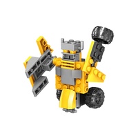 Juguete Educativo STEM Interactivo para Niños, Bloques de Construcción Transformables Shantou, Juguete DIY 2 en 1, Excavadora de Construcción, Ladrillos Robot