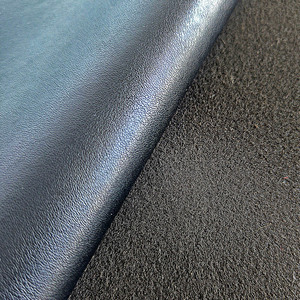 Cuir synthétique PVC à dos en polaire, grain fin, noir, simili cuir pour chaussures, sacs, ameublement - Product Image 6