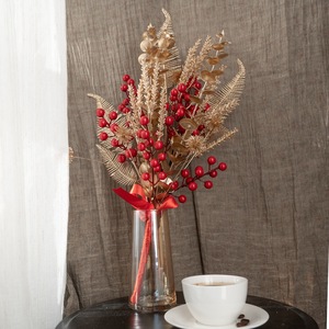 Bouquet de fleurs artificielles Ins, baies rouges, fruits de la fortune en plastique, décoration d'intérieur CF01084 - Product Image 2