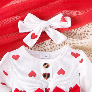 Nuovi Completi Abbigliamento <span class=keywords><strong>Neonata</strong></span> 2025 con Fascia con Fiocchi Love Tutine Neonato <span class=keywords><strong>Vestiti</strong></span> per Bambina <span class=keywords><strong>0</strong></span>-3 <span class=keywords><strong>Mesi</strong></span> - Product Image 4