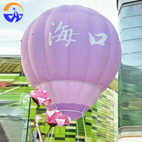 Modèle de montgolfière gonflable personnalisée violette pour la publicité extérieure, la promotion d'événements et la décoration