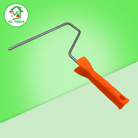 Fait sur mesure 230mm 9 zingué pouces peinture manchon recharge brosse couverture peinture outil en plastique poignée bâton système tige rouleau cadre