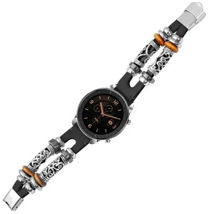 BEEFLYPOWER 20 22mm Bracelet de montre rétro en cuir style ethnique pour Apple <span class=keywords><strong>Watch</strong></span> S11 10 9 8 et <span class=keywords><strong>Samsung</strong></span> <span class=keywords><strong>Watch</strong></span> 6/5/<span class=keywords><strong>4</strong></span>/<span class=keywords><strong>Classic</strong></span> - Product Image 5