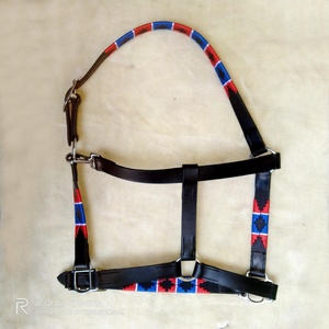 Mejor calidad FHS PH015 Polo cuero caballo Halter castaño rojizo marrón ecológico ajustable seguro hebilla de latón macizo - Product Image 3