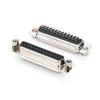Connecteur femelle à souder KinKuo DB25 D-SUB 25 broches en laiton plaqué or, prise DB standard pour assemblage de câbles
