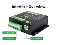 Adaptador de Puerto Serie USB 4 en 1 Waveshare FT4232HL, Convertidor TTL RS485 RS422 RS232, Aislamiento, Protección Antiestática y Contra Sobretensiones