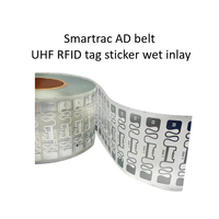 Étiquette RFID longue portée Smartrac Dogbone Impinj Monza R6 EPC Gen2 passive UHF, autocollant, inlay humide 860-960 MHz