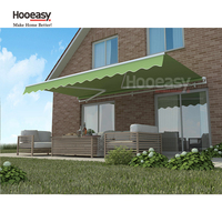 Hooeasy Usine Personnalisation Moderne Électrique Jardin Balcon Blanc Rayures Toile Auvent Ménage Auvents Rétractables