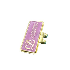 Magnetic Hat Clip 23mm Golf Mark Custom Logo Embossed Iron <b>Bright</b> Nickel - Product Image 5