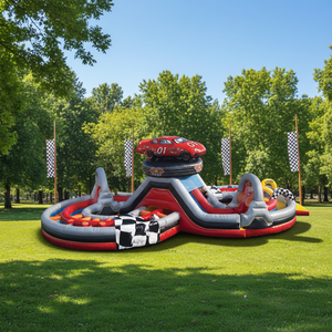 Madness Challenge Inflables Carrera de obstáculos Carnaval Juegos deportivos Paseo Figura 8 Carrera de obstáculos para niños y adultos - Product Image 4